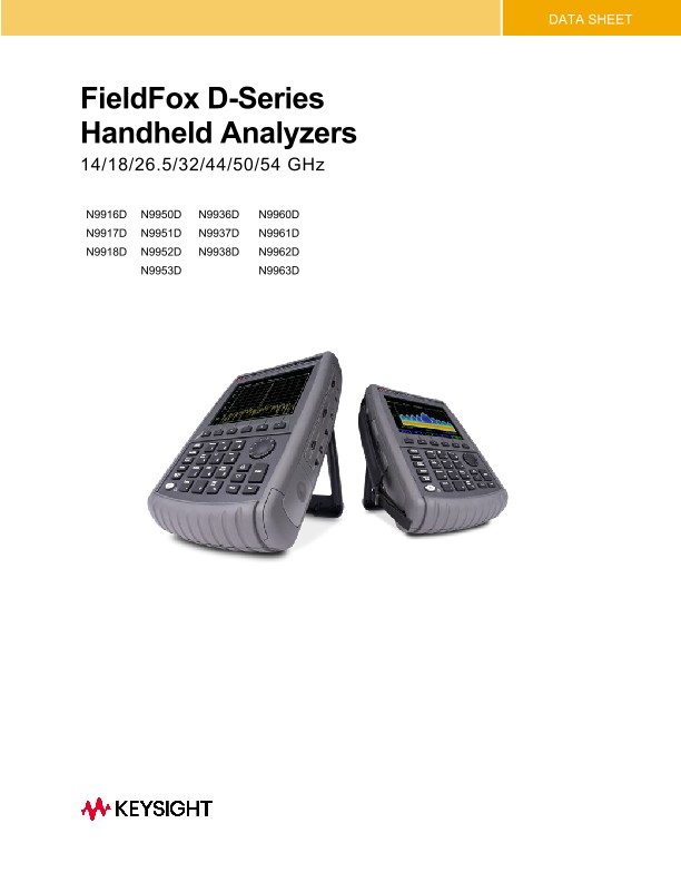 FieldFox D-Series Handheld Analyzers | Keysight